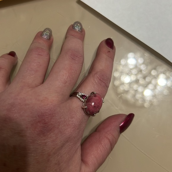 Just in- natural thulite of Norway ring in sterling silver - Picture 5 of 8